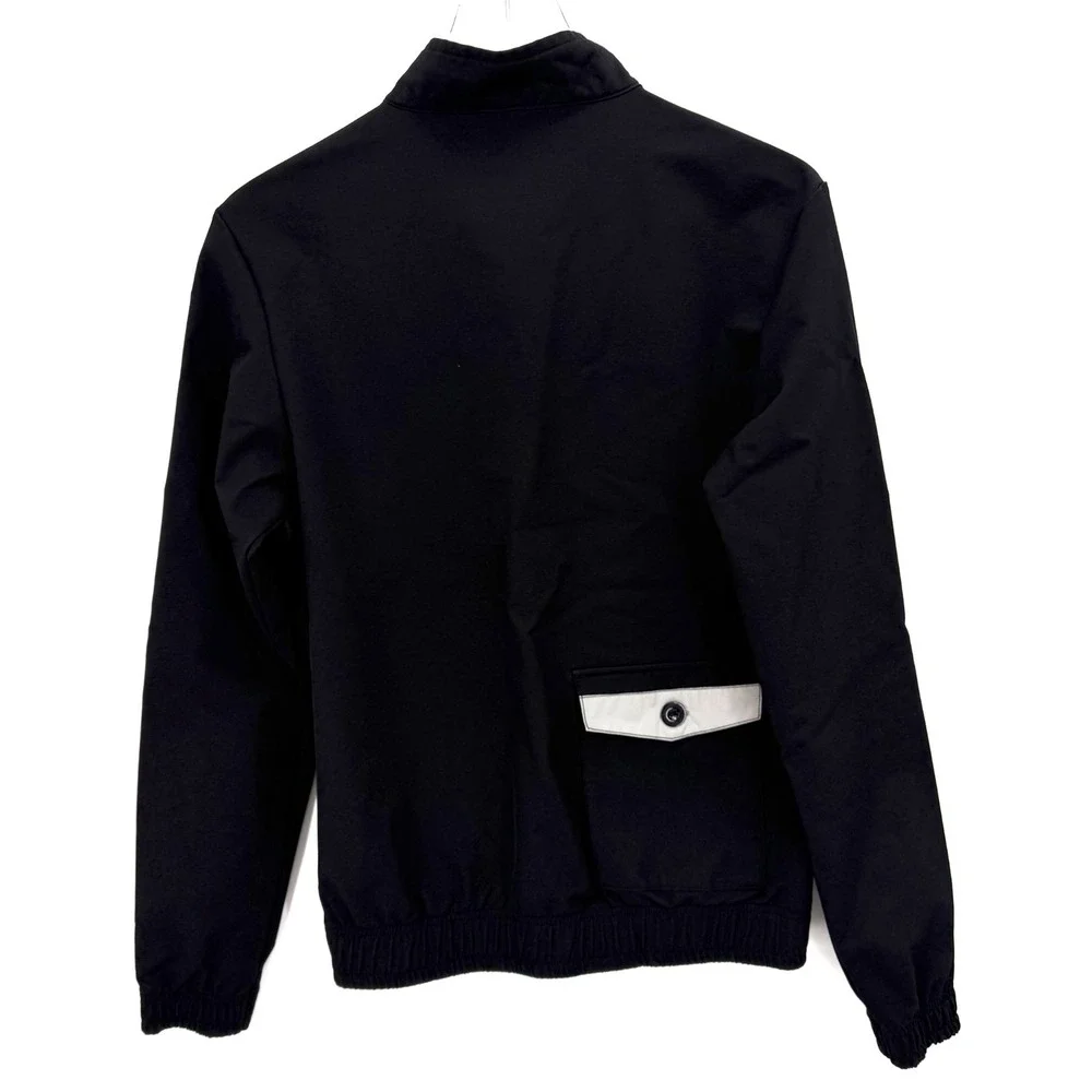 Swrve Cycling Track Jacket Mens S Midweight Black Softshell 4-Way Stretch Zip Up